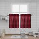 thumbnail image 1 of Cortinas de cuadros vichy negros y rojos de 24 pulgadas de largo, con bolsillo para varilla, de estilo rústico, de hilo grueso teñido, para cocina, baño, ventana, 28 x 24 pulgadas, juego de, 1 of 7