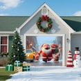 thumbnail image 4 of Darzheoy Christmas Garage Door Cover Santa Claus and Tree Design Large Waterproof Reusable Outdoor Decor for Home Yard, 4 of 6
