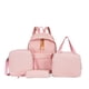 thumbnail image 2 of 4PCS Mochila De Gran Capacidad Rosa, Mochila Escolar Preppy, Mochila De Viaje Casual Y Bolsa Para Portátil Y Almuerzo Y Bolsa De Lápices, 2 of 4