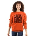 thumbnail image 3 of 4 out of 3 Struggle Math Nerd Humor Unisex Plus Fleece Graphic Sweatshirt Brisco Brands 4X, 3 of 5