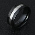 thumbnail image 3 of Minnieouse Punk Ring Groove Trendy Wedding Bands Ins Rings Cool Ropa Accesorios Mujeres Hombres Joyería Compromiso Aniversario Accesorios de disfraces Negro 10 # Minnieouse AP014847-19, 3 of 6
