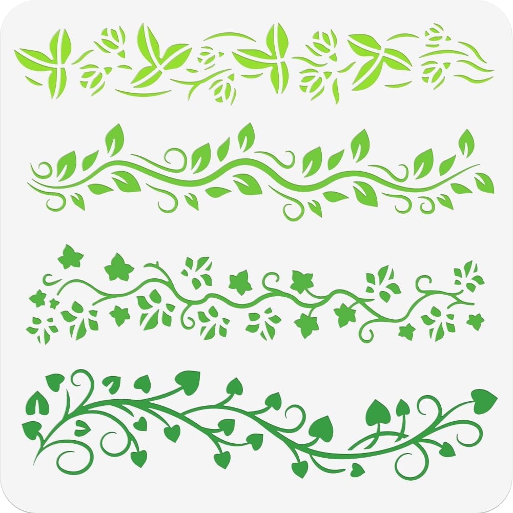 Disnace Lot 64 Pochoirs Réutilisables Animaux Fleurs Insectes – 7,62 Cm, PET Durable, Pour Peinture DIY Murs Bois Toile