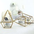 thumbnail image 6 of Efavormart 16.5" Gold Geometric Candle Holder Set 3 Metal Geometric Centerpieces Joint Together Votive Glass Holders, 6 of 11