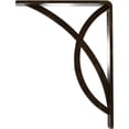 thumbnail image 4 of Ekena Millwork 1 1/2"W x 5 1/2"D x 8"H Miller Wrought Iron Bracket, (Single center brace), Antiqued Brass, 4 of 9