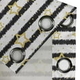 thumbnail image 3 of Ambesonne Star Grommet Curtain Single Panel, Dots Stripes Celebration, 50"x60", Black White Yellow, 3 of 5