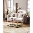 thumbnail image 3 of Set of 2 End Tables with Charging Station, Narrow Side Table for Small Spaces, Slim Nightstand with Basket, Skinny Bedside Table, for Living Room, Bedroom, Rustic Brown and Black, 3 of 8