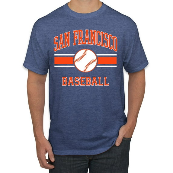 Wild Bobby City of San Francisco Baseball Fantasy Fan Sports Men's T-Shirt, Vintage Heather Blue, 3X-Large