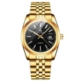 thumbnail image 2 of Resicozy Watches for Men Silver Stainless Steel Strap Wrist Watch Business Casual Daily Round Dial Watch C, 2 of 9