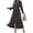 Floral Black, variant on Womens Dresses Fall V Neck Floral High Waist Ruffle Wedding Guest Boho Spring Long Sleeve Dress,XXL