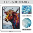 thumbnail image 3 of Diamond Art Kit for Adults, Colorful Bull Print No.106 Diamond Painting for Adults Beginners, 5D DIY Diamond Art Painting Kits, Colorful Diamond Painting Craft for Home Decor 12x16, 3 of 7