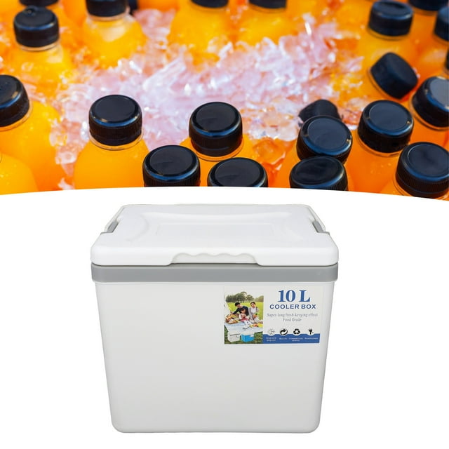 Caja De Hielo Pequeña, 10 Litros Con Aislamiento, Lonchera Dura, Lonchera Dura Para Hombres, Caja De Hielo Portátil Con Asa Para Acampar, Picnic, Pesca, Uso Comercial