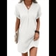 thumbnail image 1 of Camisa de Verano para Mujer, de Algodón y , con Cuello en V, Informal, de Corta, Holgada, Color , Talla L, 1 of 5