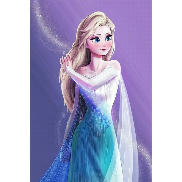 (A7168) Lleno Diamantes Frozen Elsa Serie Dibujos Animados Diamante Resina 30*40 CM