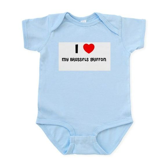 CafePress - I LOVE MY BRUSSELS GRIFFON Infant Creeper - Baby Light Bodysuit, Size Newborn - 24 Months