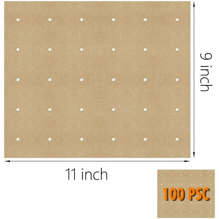 120 Pieces Unbleached Air Fryer Parchment Paper Liners 9x11 Non-stick  Disposable Rectangle Baking Paper Compatible with