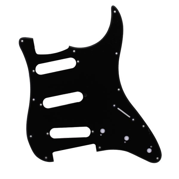 Pickguard Noir 1 Pli 11 Trous pour Guitare SSS Anti-Rayures Haute Qualité Neuf