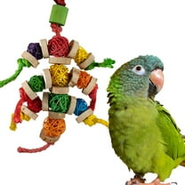 Super Bird Creations SB1160 Bingo Chips Bird Toy for Parrots, Ringnecks, Conures, Quakers, Caiques, Pionus, Senegals, African Greys - Vine Balls, Hardwood Slices - Medium/Large Bird Size, 12.5 x 6