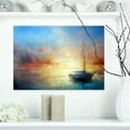 thumbnail image 1 of DESIGN ART Designart "Seascape Pier" Seascape Canvas Print - Blue 20 in. wide x 12 in. high, 1 of 5