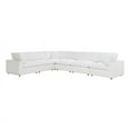 thumbnail image 2 of Modway Commix 6-Piece Down Filled Overstuffed Fabric Sectional Sofa Set in White, 2 of 5