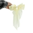 thumbnail image 5 of Unique Bargains 1 Pc Bow Ribbon French Barrette Hair Clips Hairdo Clip Beige, 5 of 5
