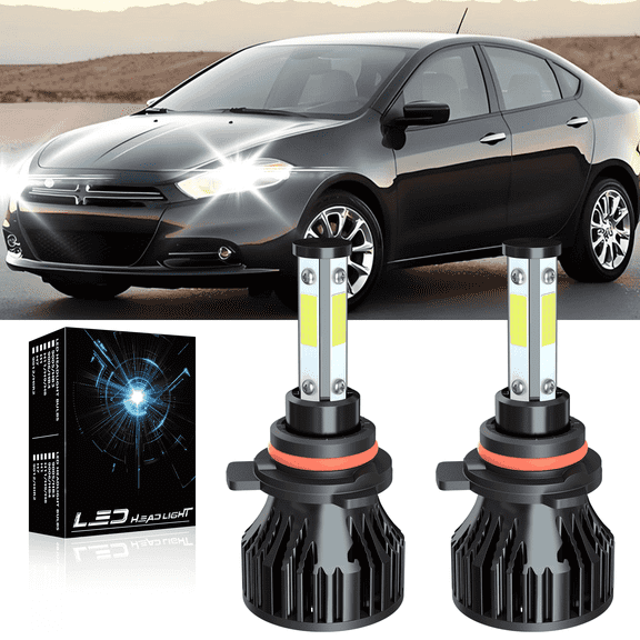 For Dodge Dart  2013-2015  LED Headlight Bulbs 9012 High&Low Beam 2pcs