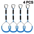 thumbnail image 1 of Colorful Swing Gymnastic Rings - 4 Pack Outdoor Backyard Play Sets & Playground Equipment for Ninja Course, Monkey Ring, Climbing Ring, Obstacle Ring - Swing Toys Set for Kids Boys Girls, 1 of 8