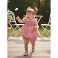 thumbnail image 6 of AceBaby Toddler Baby Girls Clothes, 3-24M Plaid Fly Sleeve Camisole and Waist Shorts Summer Outfits, 6 of 9