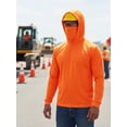 thumbnail image 5 of Long Sleeve Hooded Work Shirt with Built-In Face Mask – Hi-Vis Colors, 5 of 9