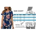 thumbnail image 4 of MOSHU Plus Size T-shirts for Women V Neck Summer Tunic Tops Floral Print Curved Hem Women Shirts, 4 of 6