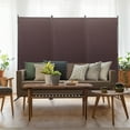thumbnail image 4 of Jaxpety 3 Panel Room Divider 6 ft Tall Folding Privacy Screen Wall Partition for Home Office, Brown, 4 of 14