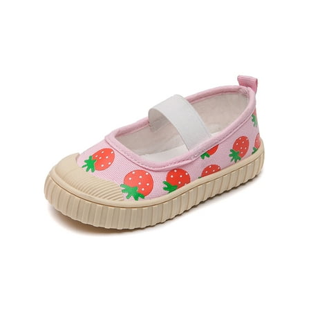 

Kesitin Girl s Flats Slip On Canvas Sneaker Comfort Casual Shoes Kids Walking Shoe Daily Cute Floral Sneakers Pink 4C
