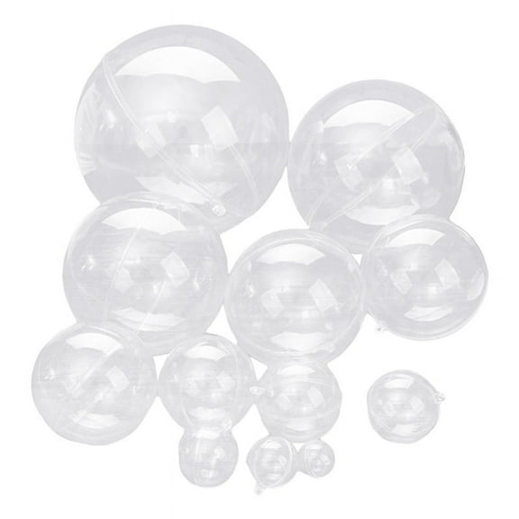 New Transparent Openable Plastic Transparent Bauble Decoration Gift Box 3CM
