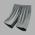 thumbnail image 3 of Men's Ice Silk Shorts - Lightweight, Breathable, Zip Pockets, Elastic Waist Drawstring - Sports/Fitness - Nylon Spandex - Sizes L-XXXXXL, 3 of 3