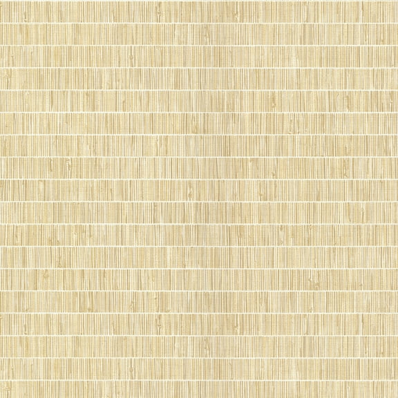 Warner Luz Honey Faux Grass Cloth Wallpaper