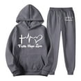 thumbnail image 4 of Womens Sweatsuits - Long Sleeve Hoodie With Sweatpants Set Matching Sets Women Clothing Fall Womens Activewear Sets, 4 of 4