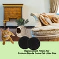 thumbnail image 3 of Qzbhct 6 Pack Activated Charcoal Filters Replacment Charcoal Filter Mat Compatible with Petmate Booda Dome Cat Litter Box, 3 of 7