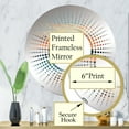 thumbnail image 3 of Designart "Tranquil Horizons at Beach Sunrise II" Ocean Starburst Round Wall Mirror - Coastal Oval Printed Decorative Mirror - Multiple Color Options, 3 of 5