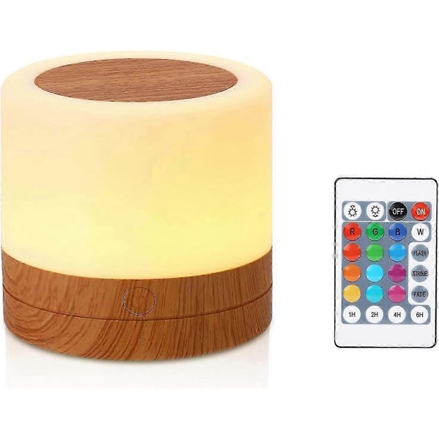 Night Light Mini Multicolor 360 Bedside Lamp Rechargeable Night Light with Touch Adjustable Brightness Remote Control