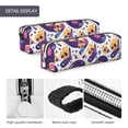 thumbnail image 4 of Cauagu record rock Skull star Print Leather Pencil Pen Case - Stationery Bag Portable Stationery Bag Big Capacity Pencil Pouch Cosmetic Organizer Bag for Men & Women, 4 of 7