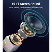 JIUMESS Small Bluetooth Speaker with Lights, TWS Wireless Portable Speaker with AUX, Mini Speaker for Laptop, Phone, MP3, ect