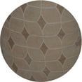 thumbnail image 1 of Ahgly Company Machine Washable Indoor Round Transitional Dark Brown Area Rugs, 5' Round, 1 of 7