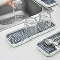 thumbnail image 3 of Greenadscape 1Set White Plastic Dish Drain Tray with Fruit Vegetable Draining Function for Household Users, 3 of 7