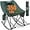 Green, variant on Oversized Rocking Camping Chair, Fully Padded Patio Chair with Side Pocket, High Back Portable Lawn Recliner with Headrest, Outdoor Camp Rocker Chairs for Adults Heavy Duty 350 LBS, Green