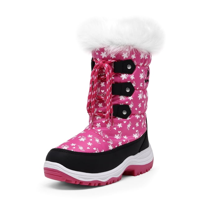 Dream Pairs Botas de nieve de invierno hasta la rodilla con forro de piel sintética antideslizante para niños y niñas NORDIC Dream Pairs NORDIC