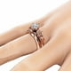 thumbnail image 4 of Anillos para mujer, regalos para mujer, anillo de pareja de diamantes con flor de rosa a la moda para mujer, 4 of 4