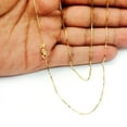 thumbnail image 5 of 10k Yellow Solid Gold Mirror Box Chain Necklace, 0.8mm, 18", 5 of 5