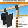 thumbnail image 5 of Pergola Brackets Galvanized Steel Pergola Kits 4 Pieces Fit Connecting Wooden Deck Patio Post Heavy Duty Set Hardware for Gazebo Porches approving, 5 of 9