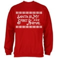 thumbnail image 1 of Santa is My Spirit Animal Mens Sweatshirt Red X-LG, 1 of 1