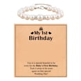 thumbnail image 2 of YYKihy First Birthday Pearl Bracelet For 1 Year Old Granddaughter Niece Happy 1st Birthday Jewelry Wonderful 1st Birthday Adjustable Bracelet For, 2 of 6