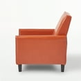 thumbnail image 6 of GDF Studio Theresa Contemporary Upholstered Pushback Recliner, Burnt Orange and Dark Brown, 6 of 10